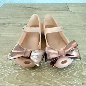 Mini Melissa Pink Bow Flats for Kids